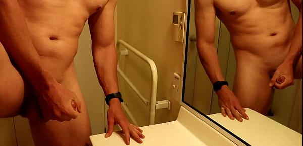  HOT GUY WITH BIG THICK COCK SHOOTS HIS CUM LOAD ALL OVER BATHROOM SINK! HD SOLO MALE ORGASM VIDEO!